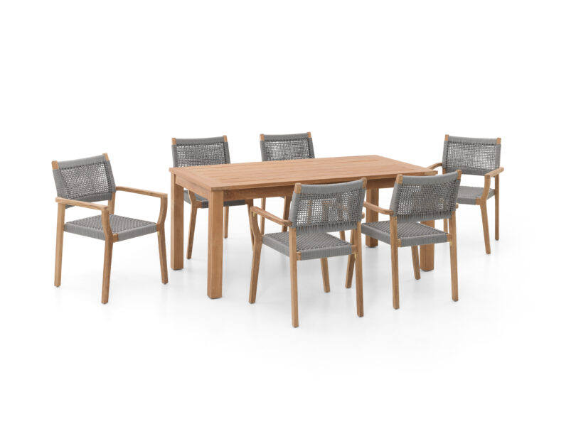 Teakový jedálenský set Calvi - Image 2